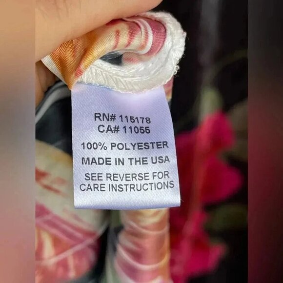 Komarov sheer floral print dress size small - Picture 13 of 13